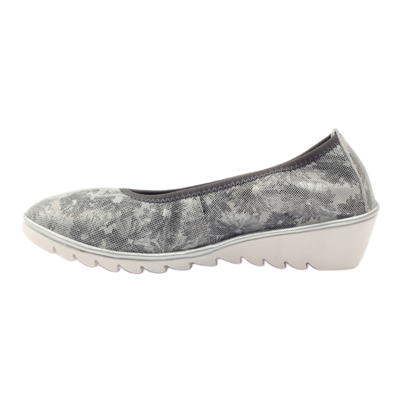 Leather shoes for women loafers Filippo 046 grey 2