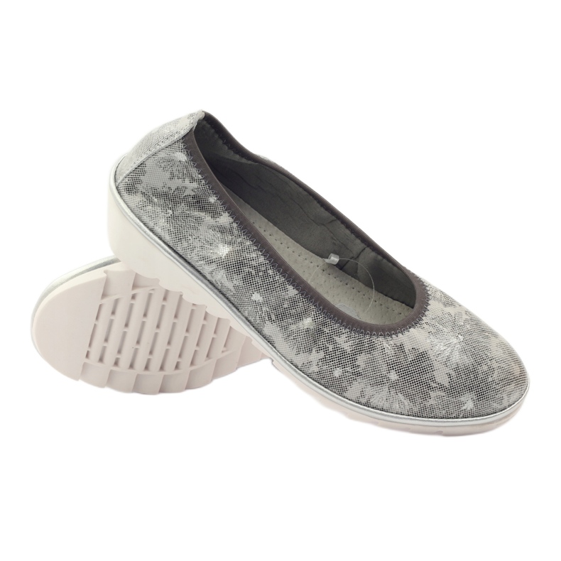 Leather shoes for women loafers Filippo 046 grey 3