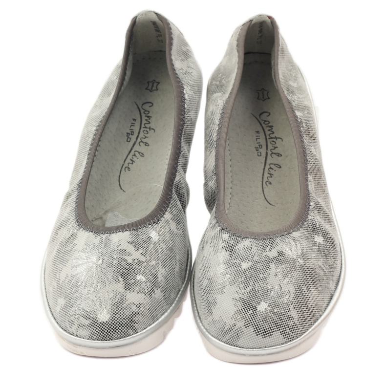 Leather shoes for women loafers Filippo 046 grey 4