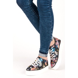 Yes Mile Tied Sneakers With Flowers multicolored 2