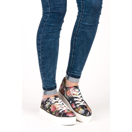 Yes Mile Tied Sneakers With Flowers multicolored 1