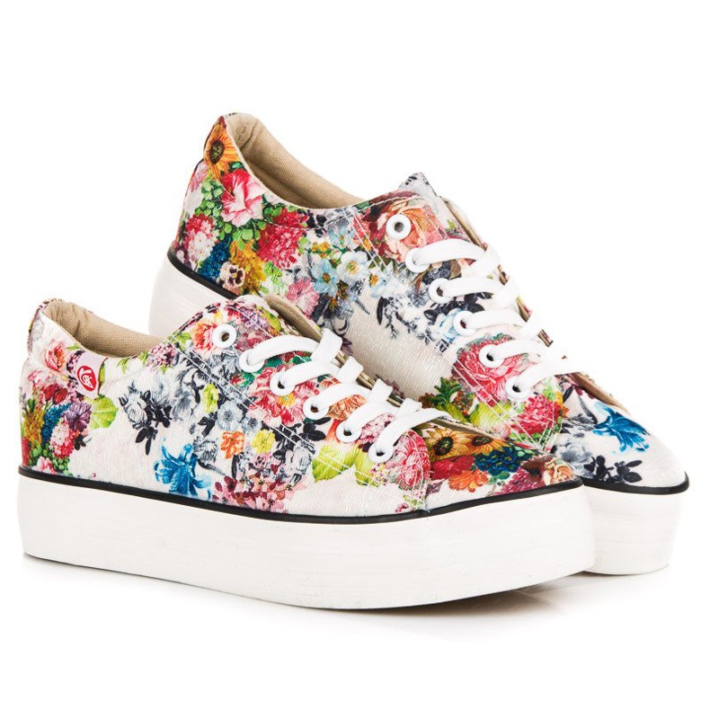 Yes Mile Tied Sneakers With Flowers multicolored 1