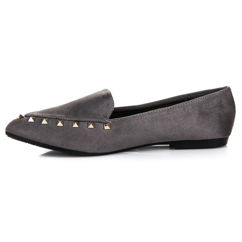 Slip-on shoes with studs grey 1