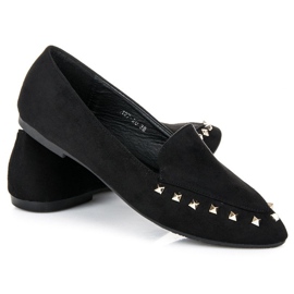 Slip-on shoes with studs black 2