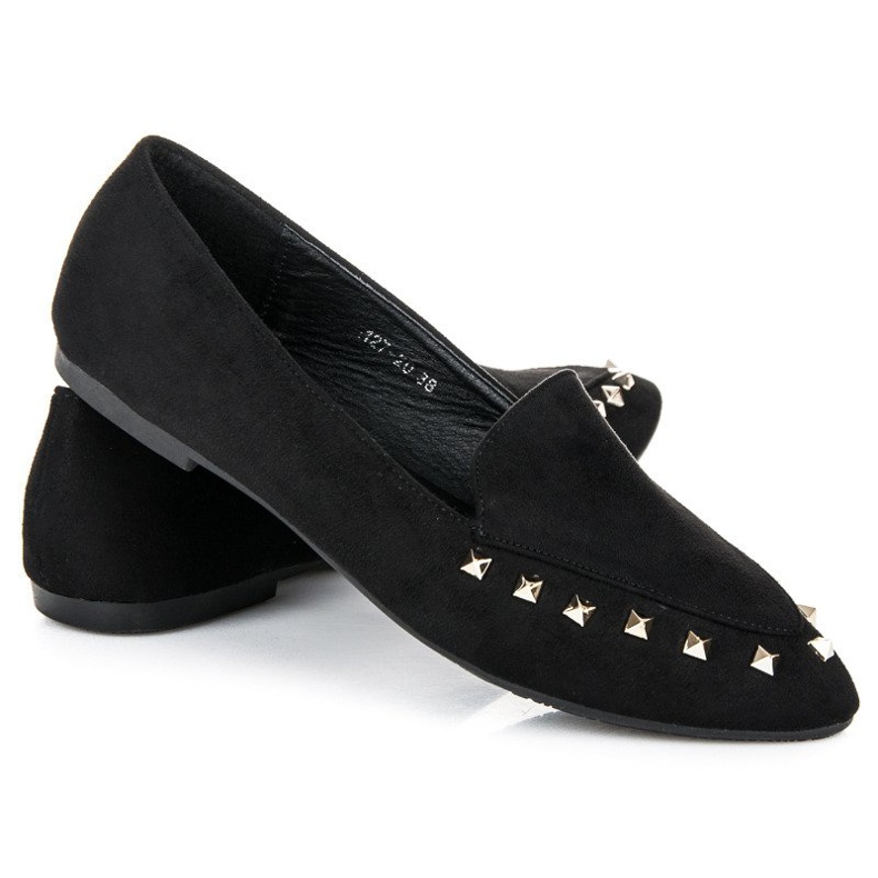 Slip-on shoes with studs black 2