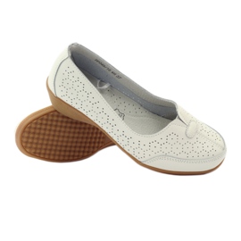 Vinceza leather loafers white 3