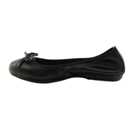 Leather ballerinas with a bow Filippo 038 black 2