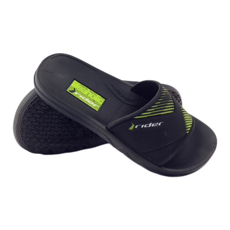 Boys' leisure slippers Rider black green 3