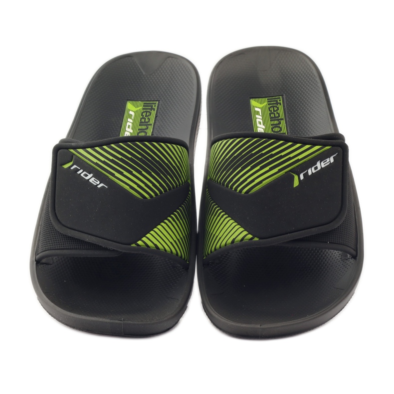 Rider 82326 leisure pool slippers black green 4