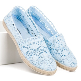 Seastar Blue lace espadrilles 2
