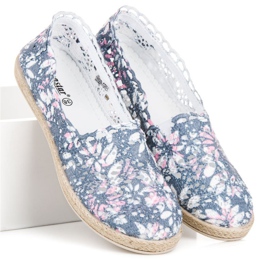 Seastar Boho style espadrilles blue pink 2