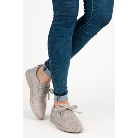 Kylie Suede Openwork Slipons grey 2