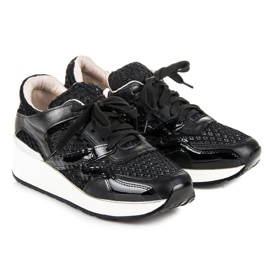 Kylie Black Sneakers With Mesh 1