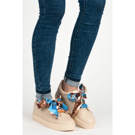 Sneakers Tied with a VICES ribbon beige 1