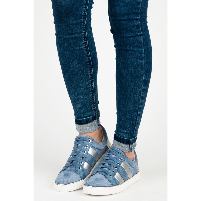 Kylie Tied Fashion Sneakers blue 1