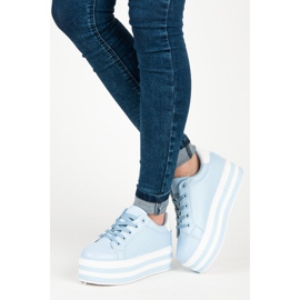 Seastar Lace-up sneakers on the platform blue 2