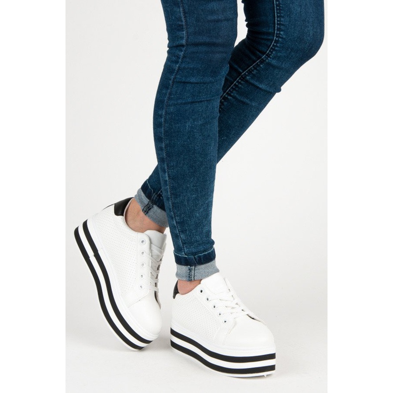 Seastar Lace-up sneakers on the platform white 2