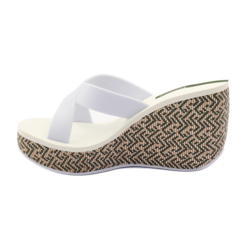 Women's wedge Ipanema 82288 slippers white brown green 2