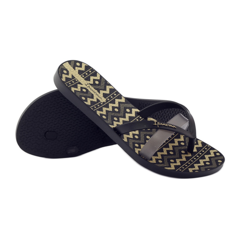Ipanema 82289 leisure women's slippers black yellow 3