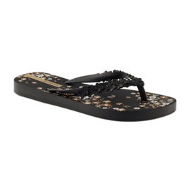 Ipanema 82397 floral women's slippers black brown 1 Ipanema 82397 floral women's slippers black brown 1