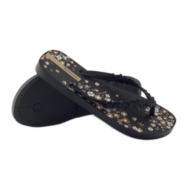 Ipanema 82397 floral women's slippers black brown 3 Ipanema 82397 floral women's slippers black brown 3