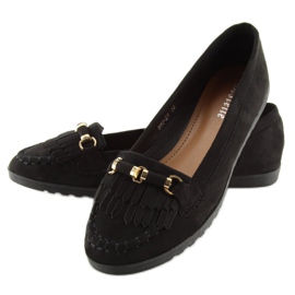 Black Women's loafers 680-25 BAL-1 black 1