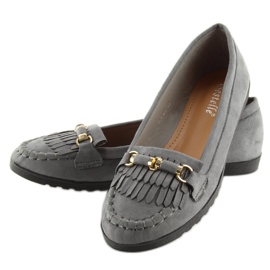 Gray Women's loafers 680-25 BAL-1 gray grey 1
