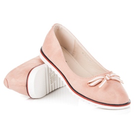 Suede ballerinas pink 2