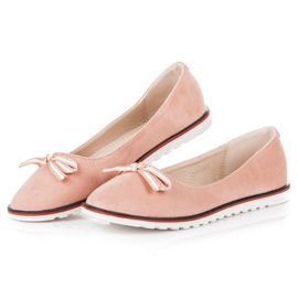Suede ballerinas pink 1