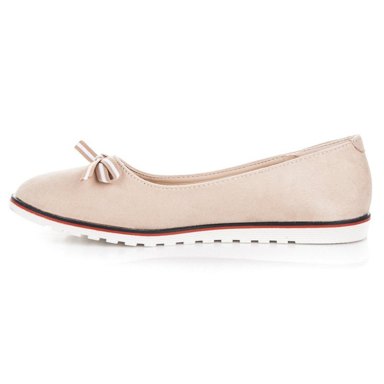 Suede ballerinas beige 1