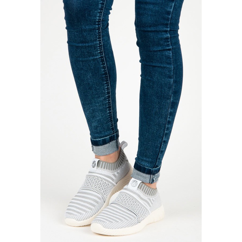 Kylie Slip-on Textile Sneakers grey 1
