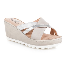 Kylie Wedge slippers brown grey 1 Kylie Wedge slippers brown grey 1