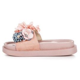 Seastar Flowers women's slippers pink 1