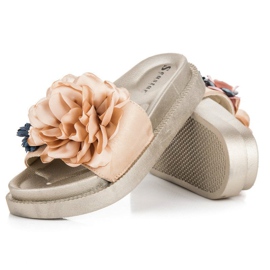 Seastar Flowers women's slippers yellow 2
