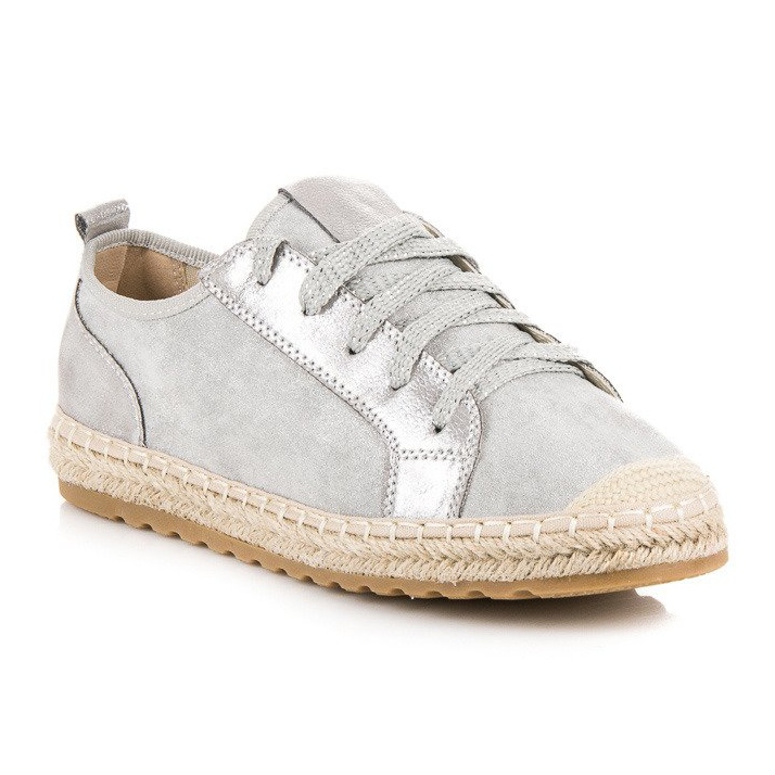Seastar Lace-up suede espadrilles grey 1