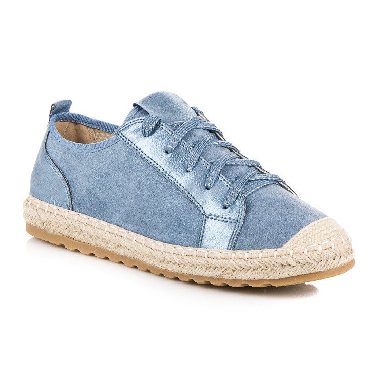 Seastar Lace-up Suede Espadrilles blue 1