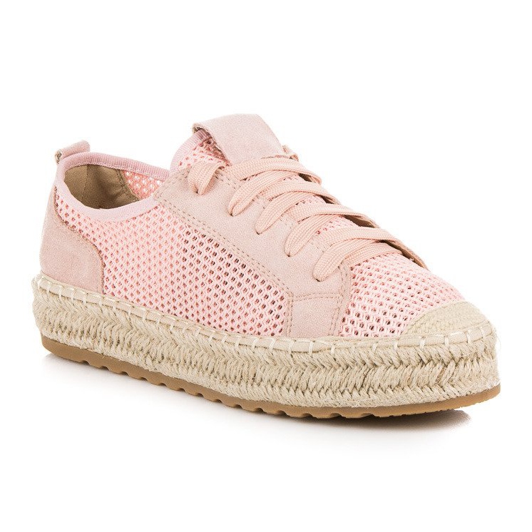 Seastar Openwork Espadrilles On The Binding pink 1
