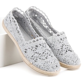 Seastar Gray lace espadrilles grey 1