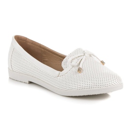 Openwork loafers vices white 1