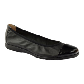 Caprice comfortable women's ballerinas 9-22152-28 black with onair 1
