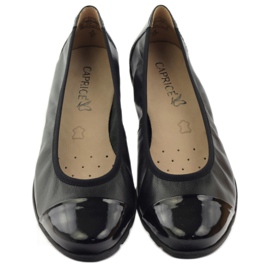 Caprice comfortable women's ballerinas 9-22152-28 black with onair 4