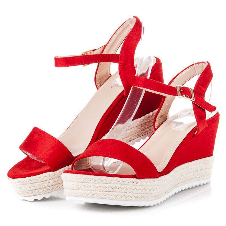 Seastar Wedge espadrilles sandals red 1