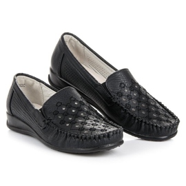Hasby Black openwork loafers 2