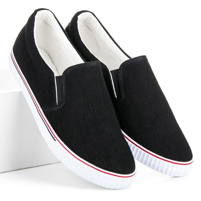 Hasby Cloth Slipons black 1