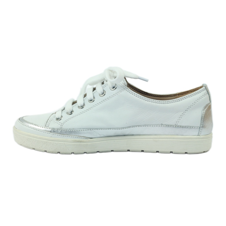 Women's sports sneakers Caprice 23654 leather white and silver grey 3
