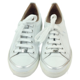 Women's sports sneakers Caprice 23654 leather white and silver grey 5