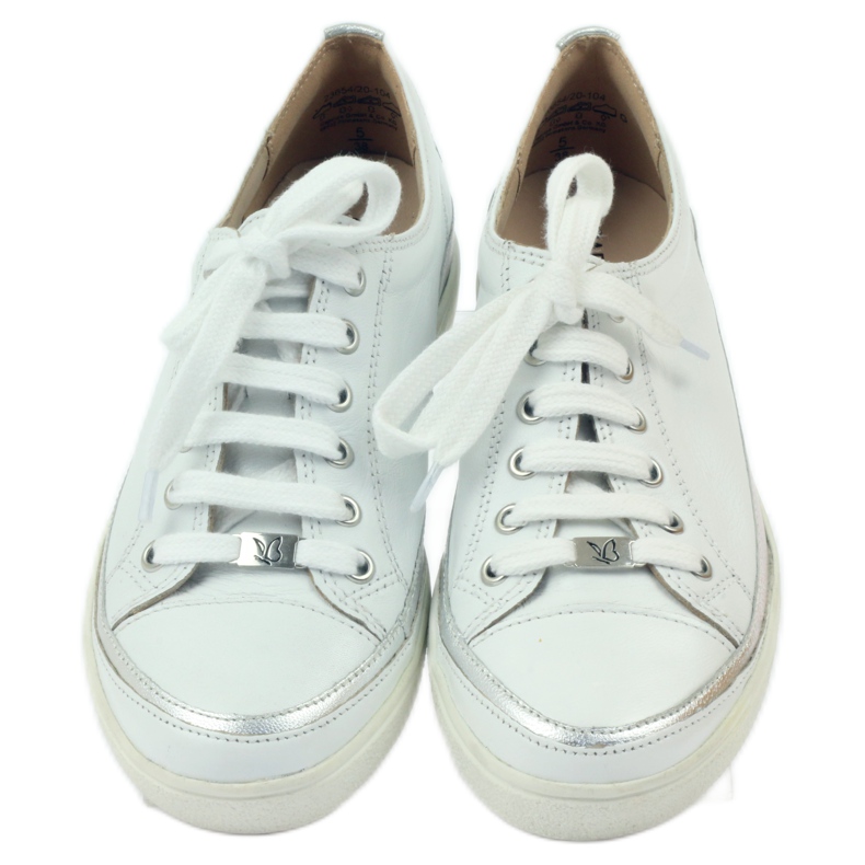 Women's sports sneakers Caprice 23654 leather white and silver grey 5