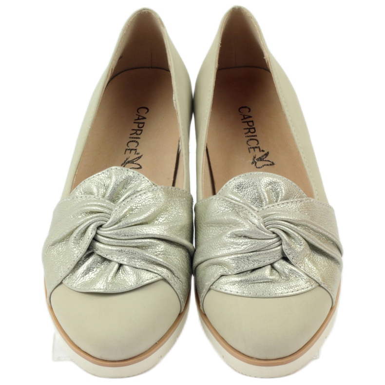 Caprice pumps low shoes women's shoes 24607 beige golden 4 Caprice pumps low shoes women's shoes 24607 beige golden 4