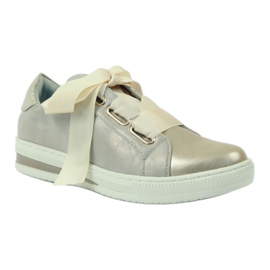 Creepers leather insole Filippo shoes grey golden 1