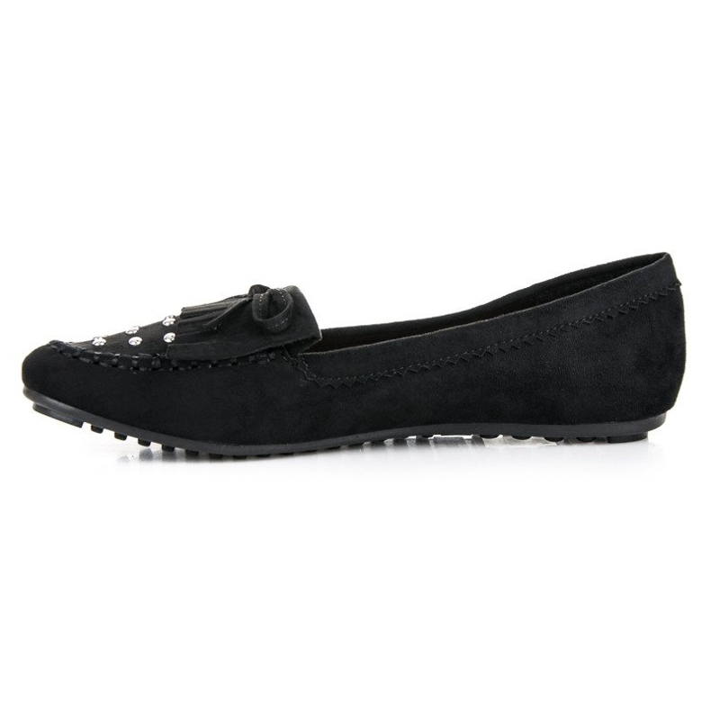 Stylish suede loafers black 1